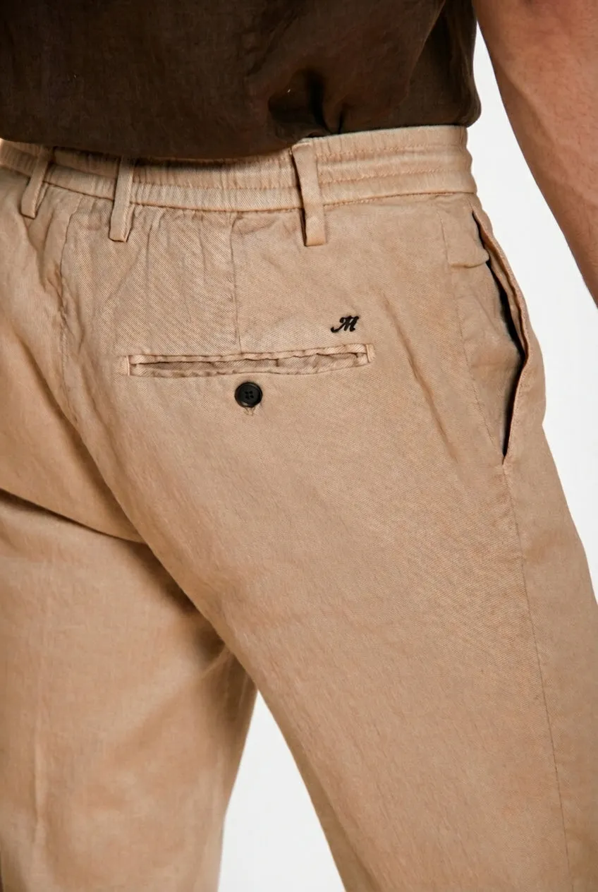 Mason's Milano Jogger chino uomo lino beige extra slim