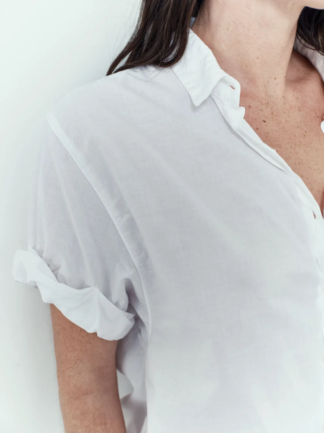 Acquaverde Eidel camicia bianca White maniche corte