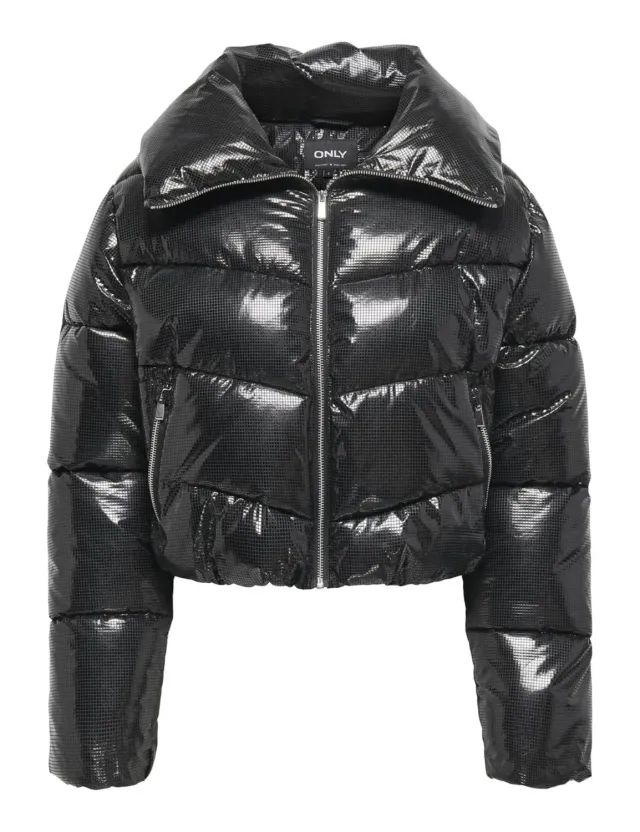 ONLY Onlwien Puffer Giacca Smanicata S nero trapuntato