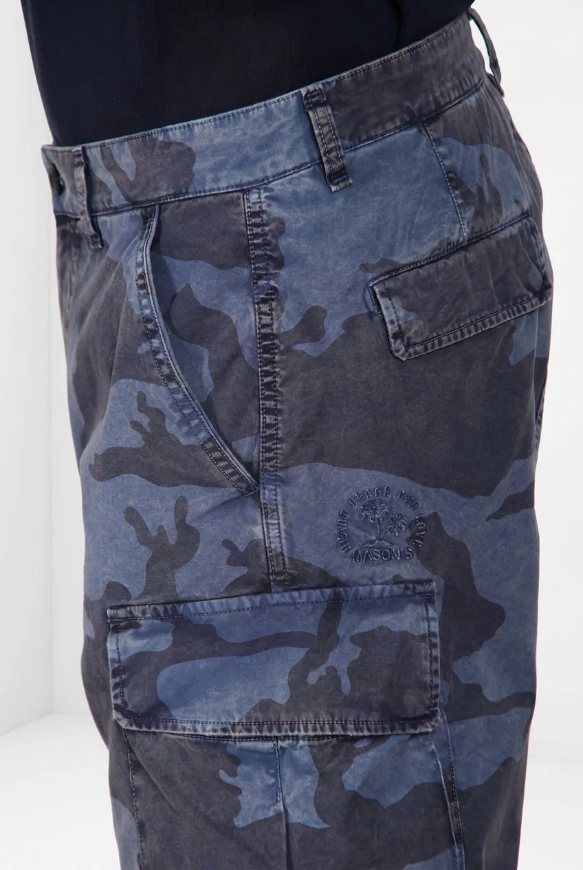 Mason's Chile M74 bermuda cargo uomo relaxed blu indaco