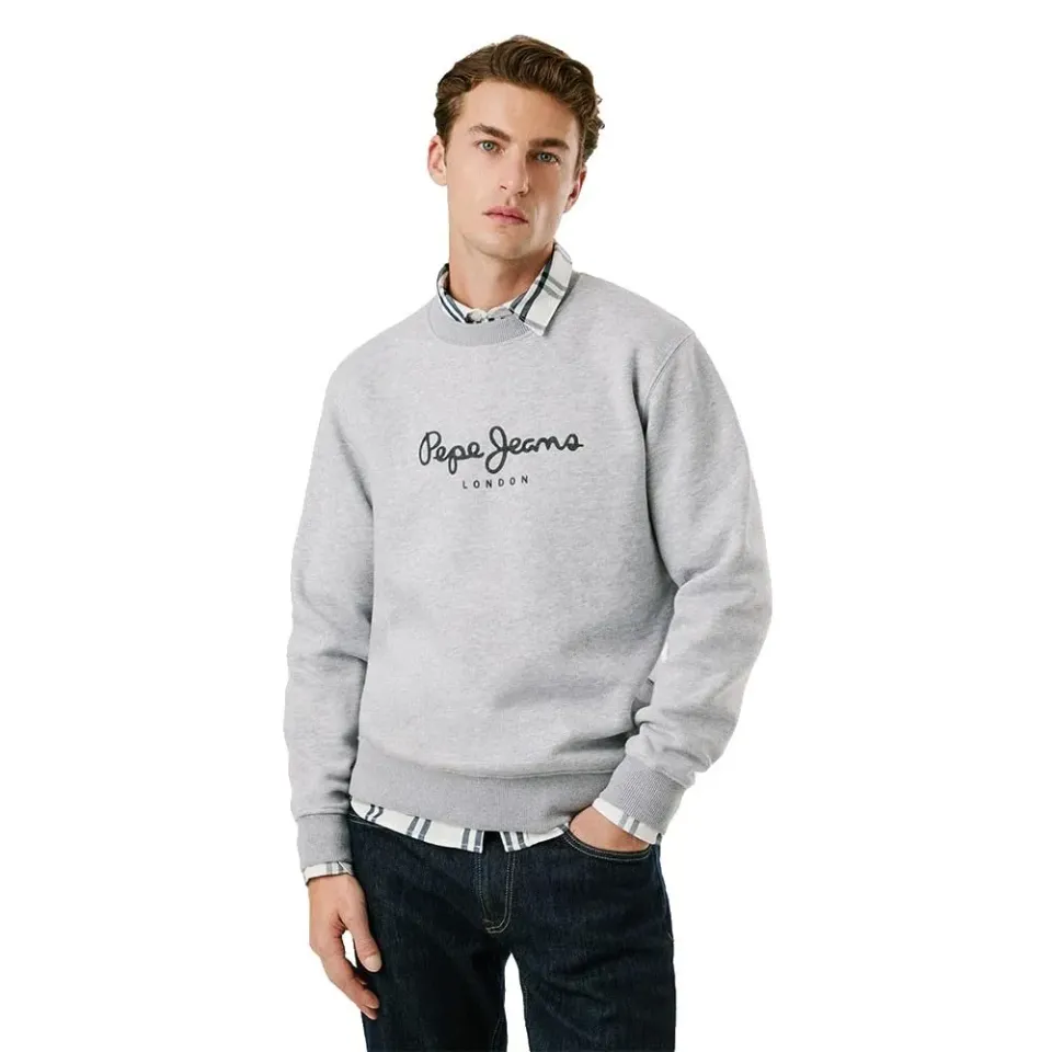 Pepe Jeans Macbeth Melange Crew Felpa Uomo L Grigia