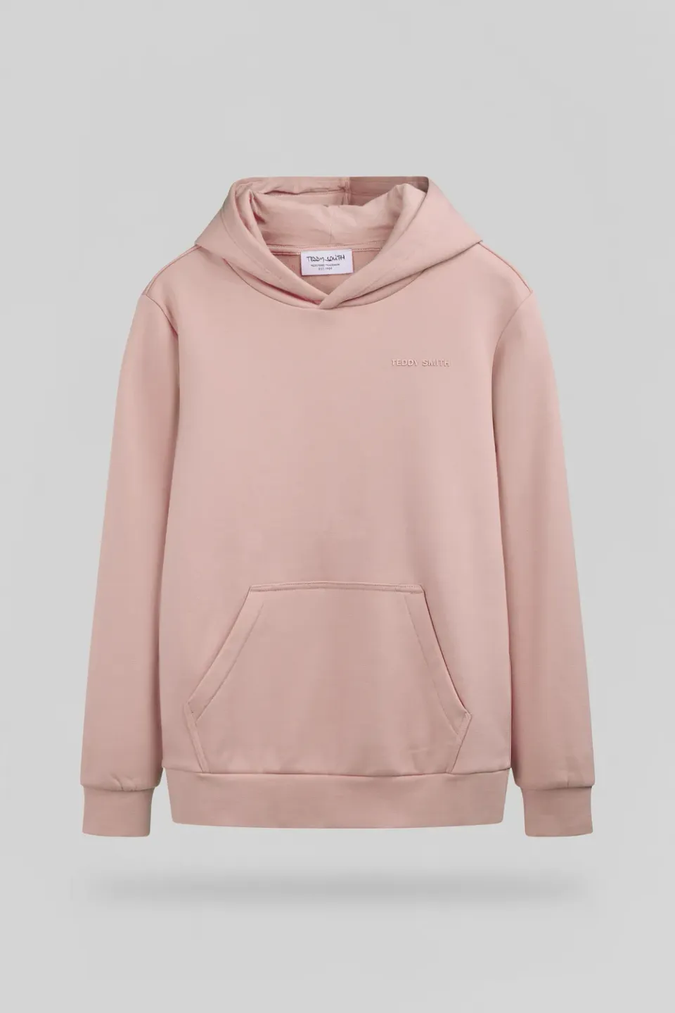 Teddy Smith S-Nark Hoody Jr felpa rosa legno bimbo