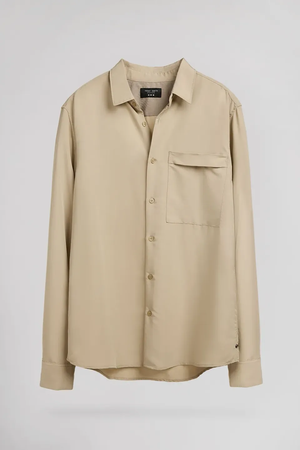 Teddy Smith C-Willfried ML camicia beige uomo