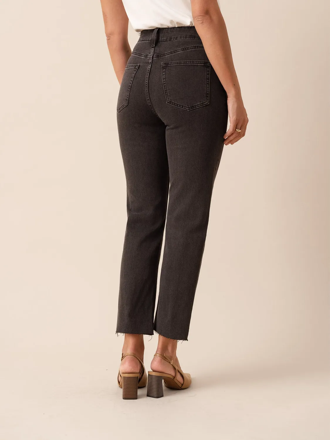 Oraije Maryline jeans straight grigio scuro