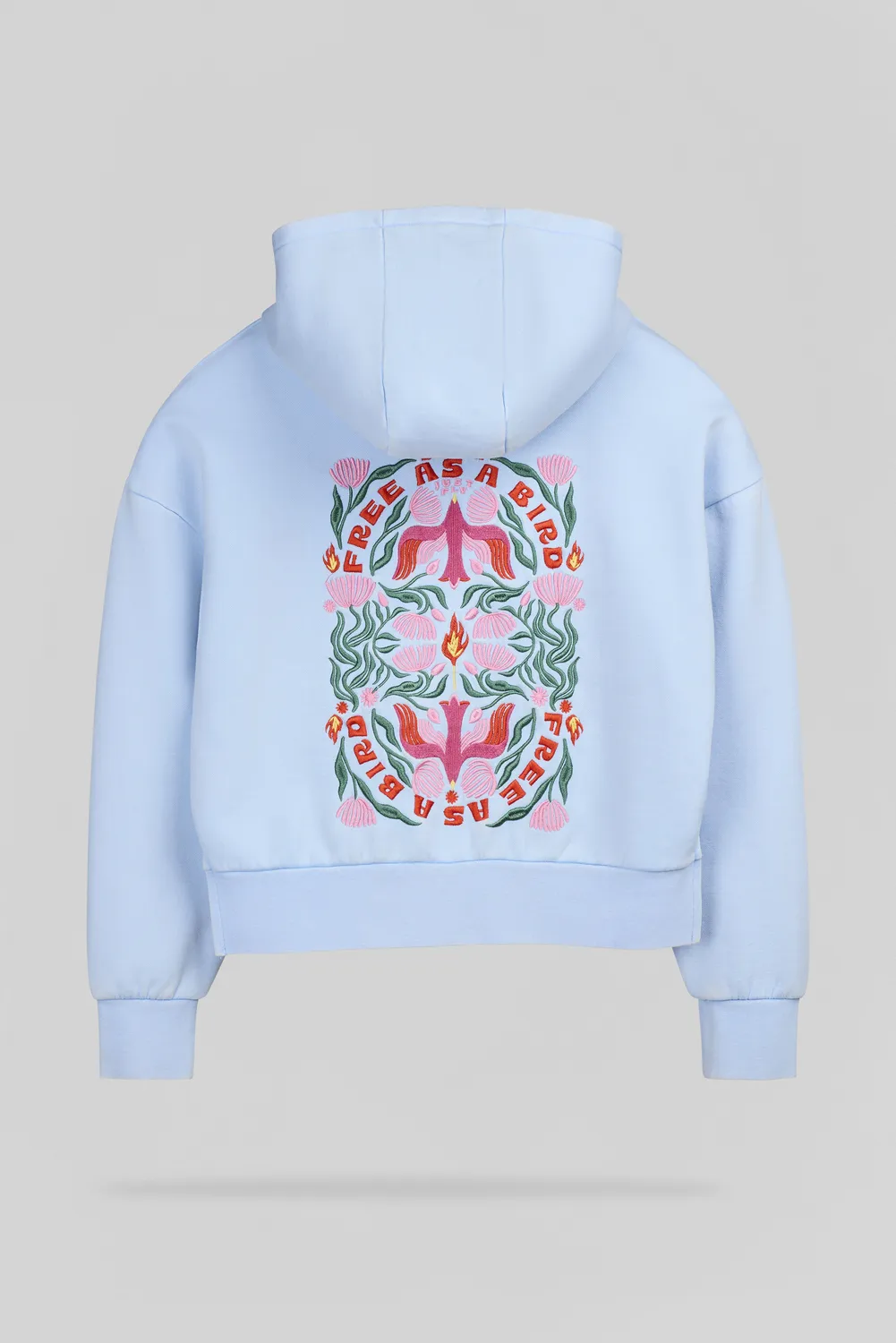 Teddy Smith S-Bird Hoody JR Felpa Bambina Azzurro Ricamata
