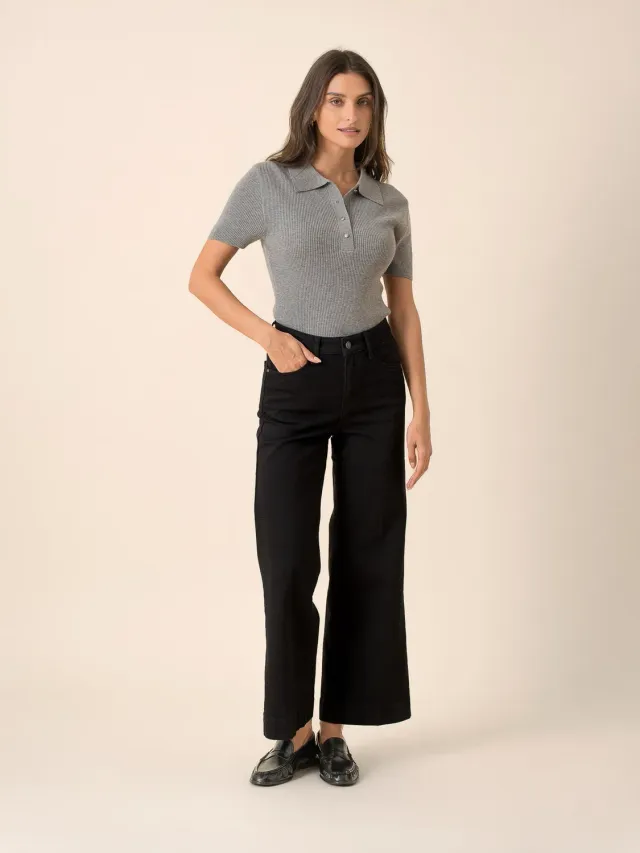 Oraije Vienna jeans wide nero