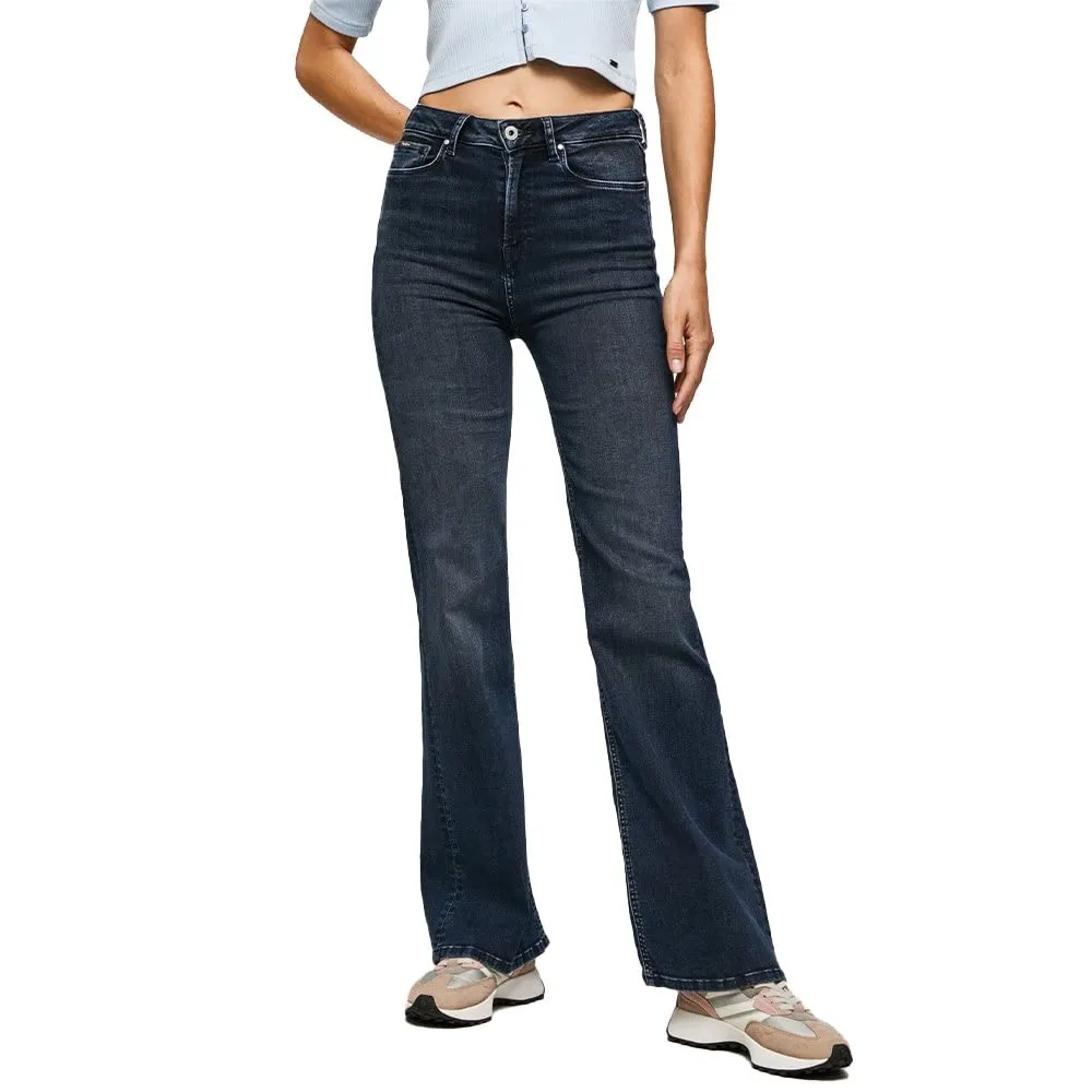 Pepe Jeans Willa Jeans Donna Denim Elasticizzato Blu