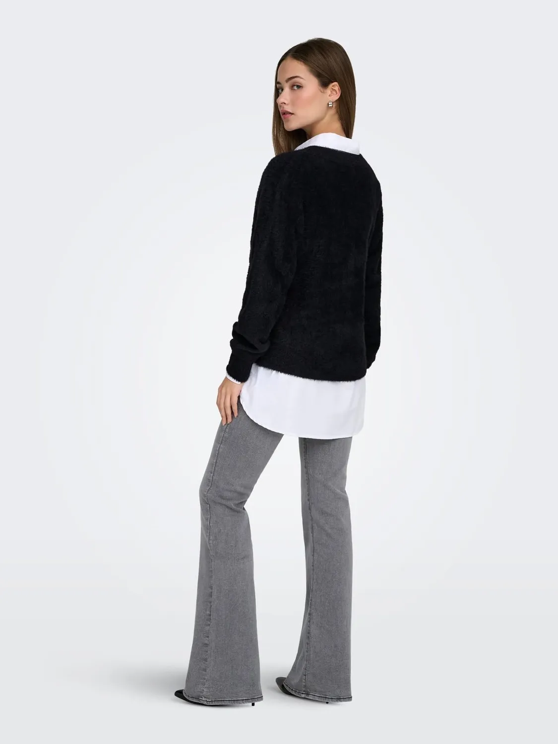 ONLY Onlella Cardigan Donna Nero maglia bottoni