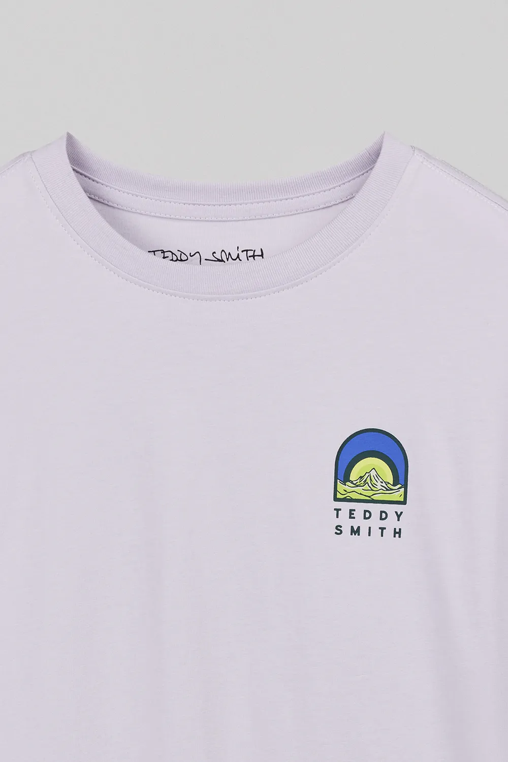 Teddy Smith T-Anik MC JR t-shirt lavanda stampa montagna