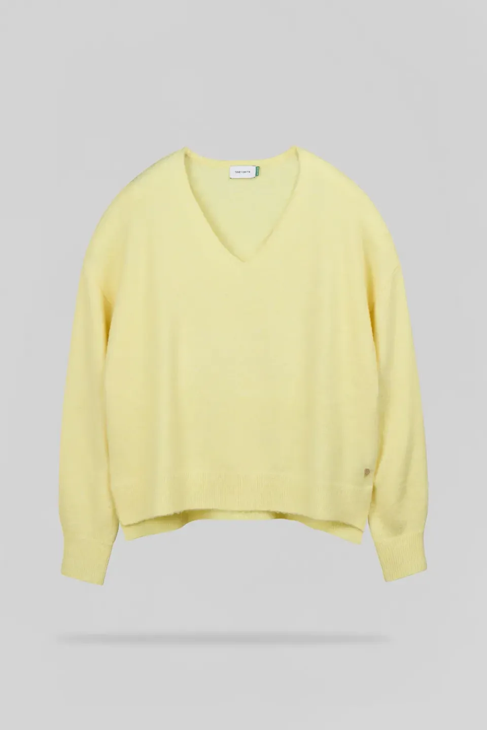 Teddy Smith P-Billie maglione donna giallo scollo V