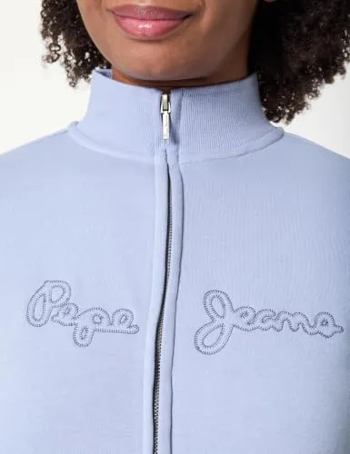 Pepe Jeans Overlock Logo Zip felpa donna full-zip tasche