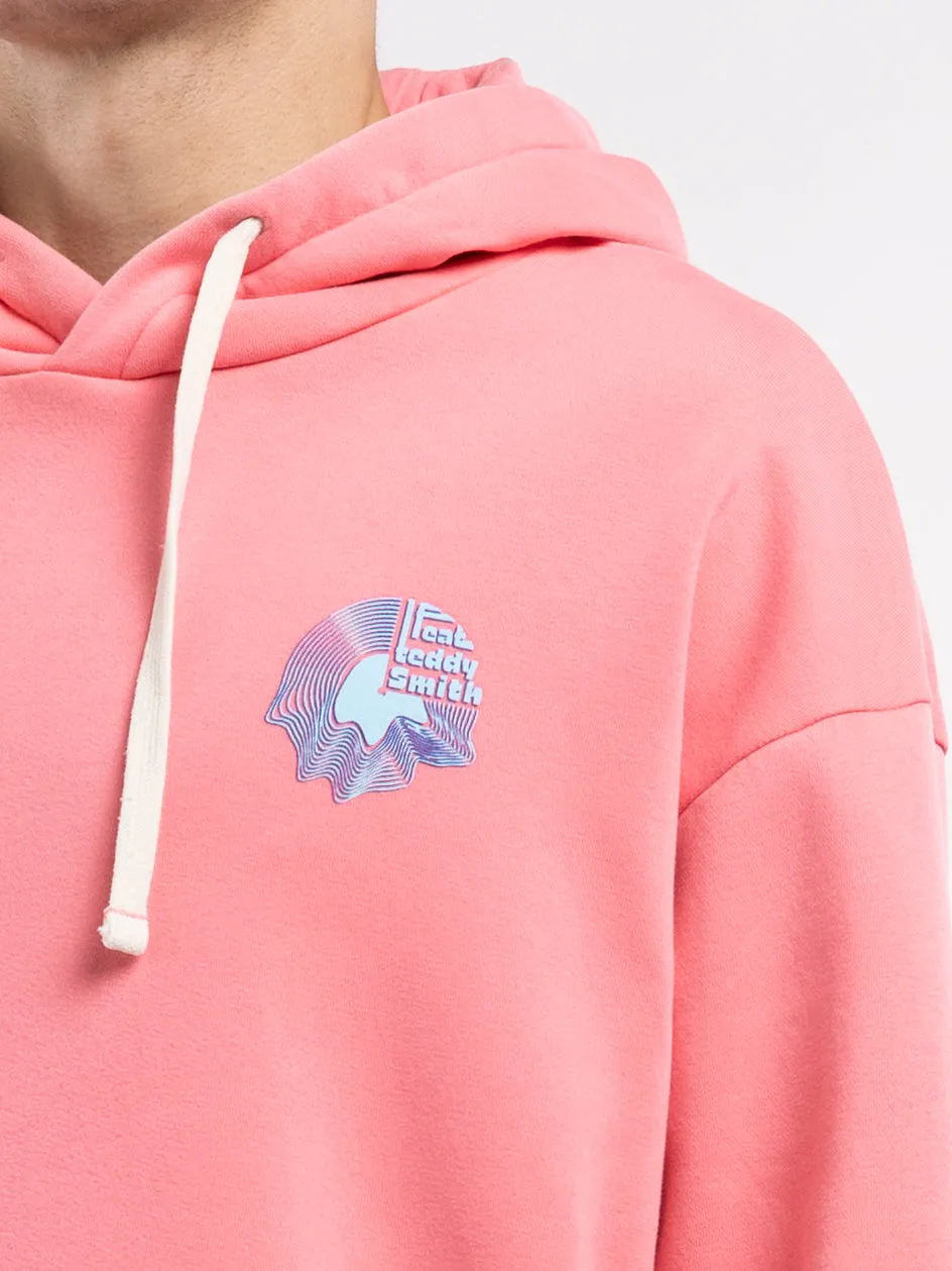 Teddy Smith S-Den Hoody felpa cappuccio rosa vif
