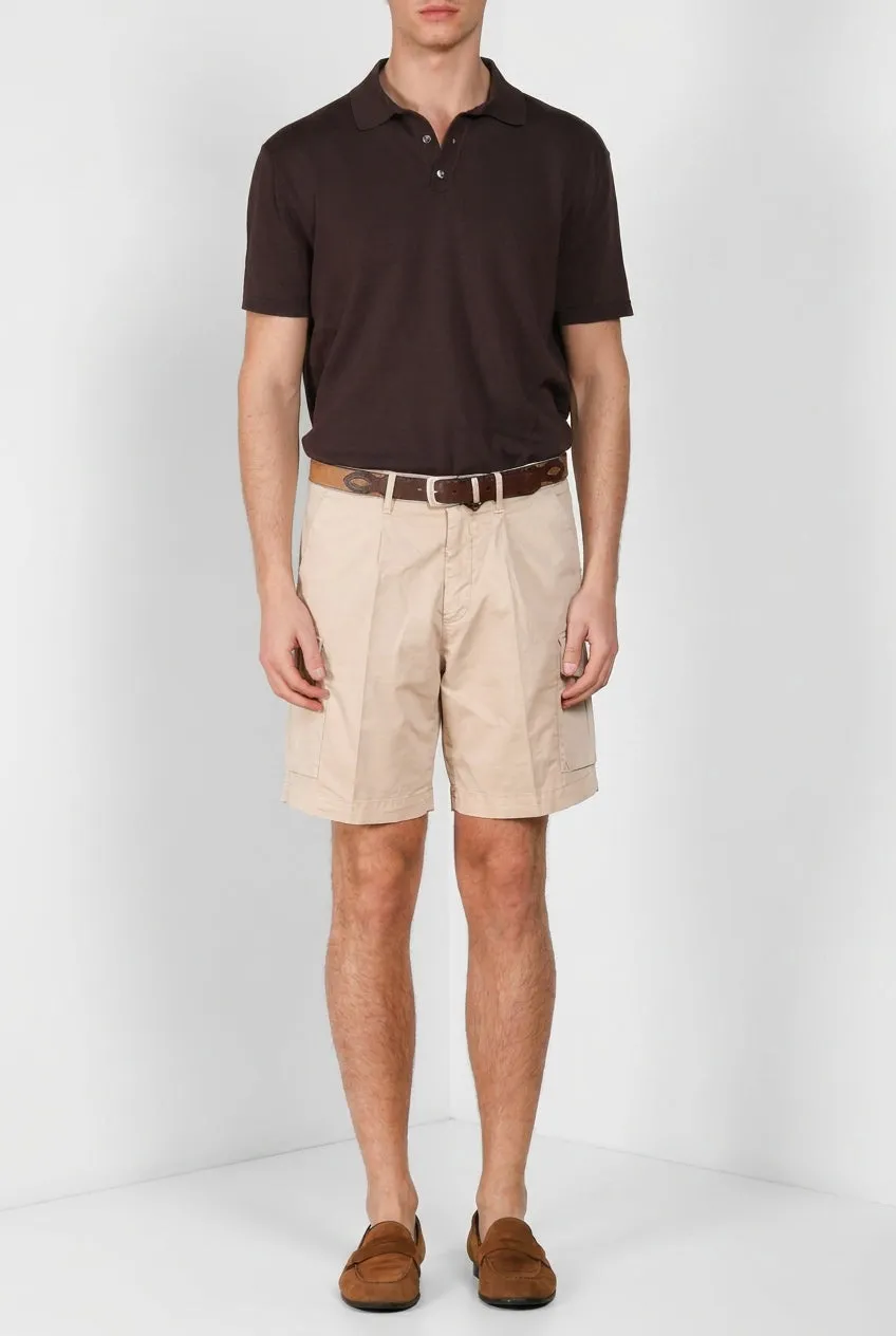 Mason's Dallas Cargo bermuda uomo beige medio gabardina