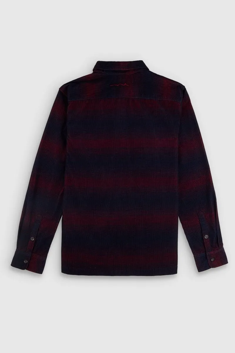 Teddy Smith C-Toren Camicia Uomo Blu Navy Velluto