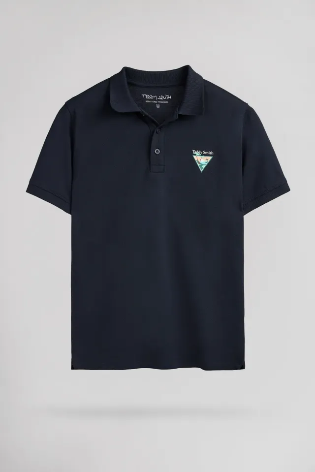 Teddy Smith P-Lary MC Jr polo bambino dark navy cotone