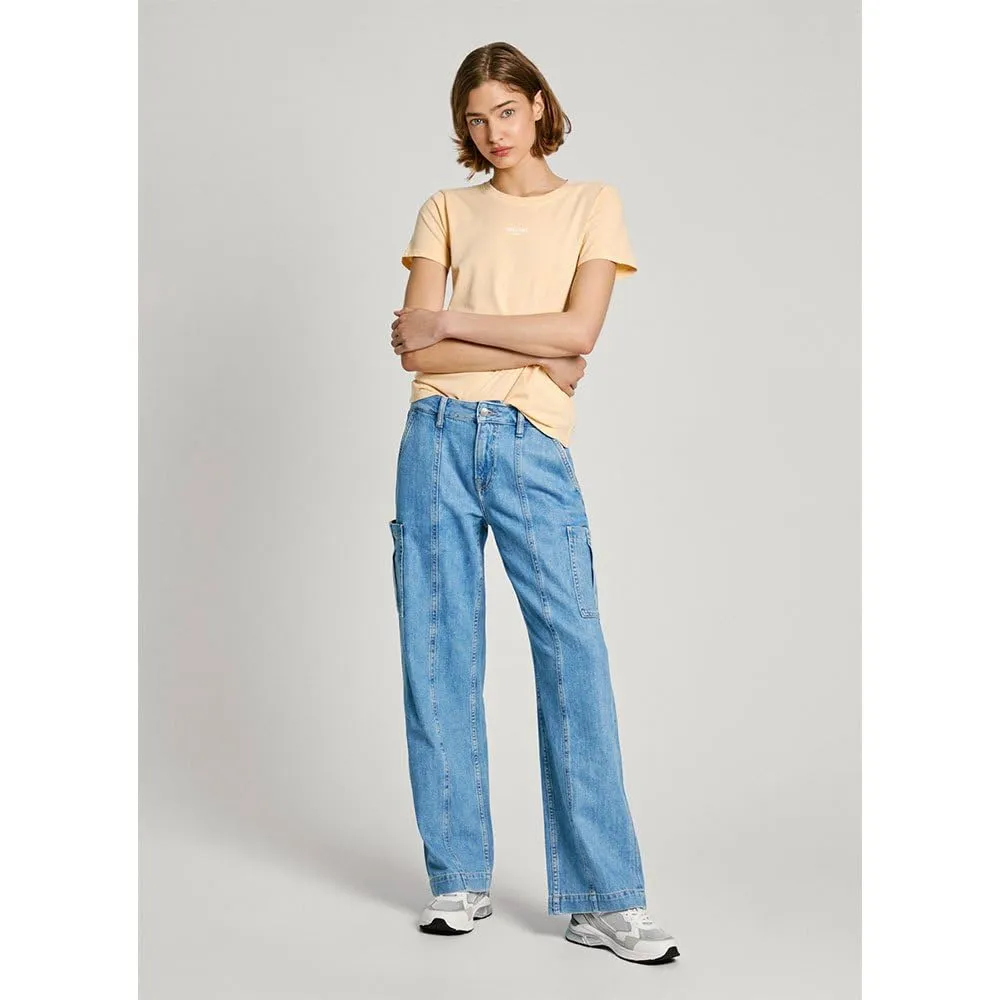 Pepe Jeans Emily T-Shirt Donna Slim Logo Cotone