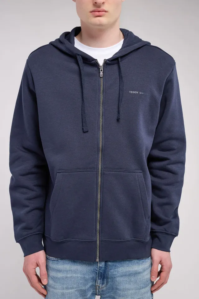Teddy Smith Giclass Little felpa uomo blu zip