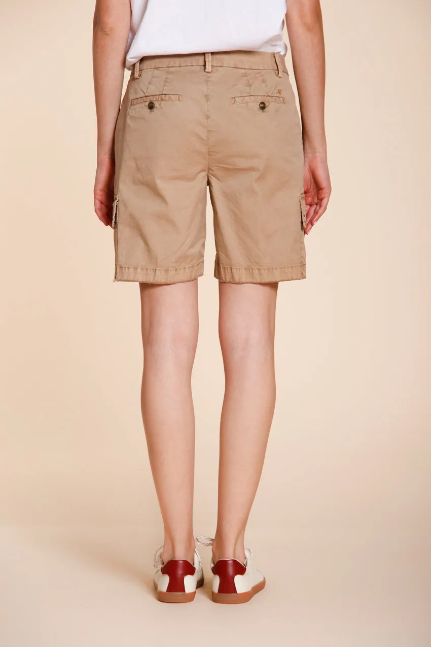 Mason's Chile bermuda cargo donna beige medio slim