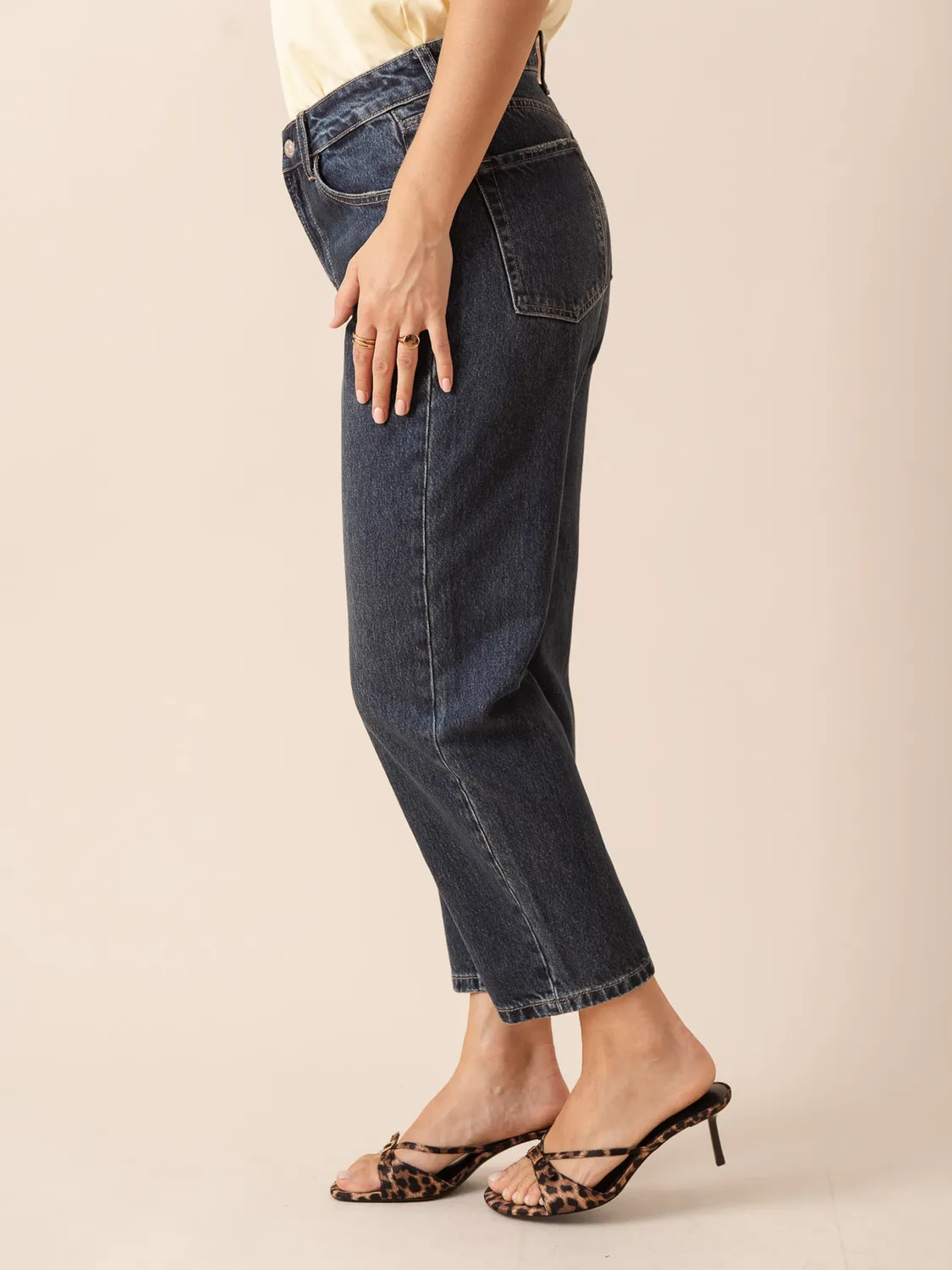 Oraije Boy jeans barrel blu scuro