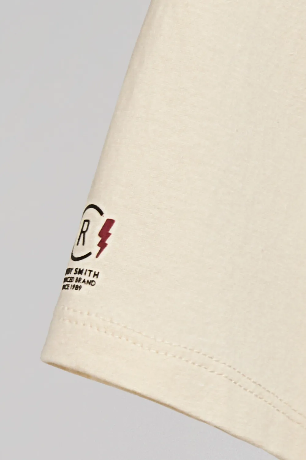 Teddy Smith T-Carser maglietta uomo crema jersey cotone