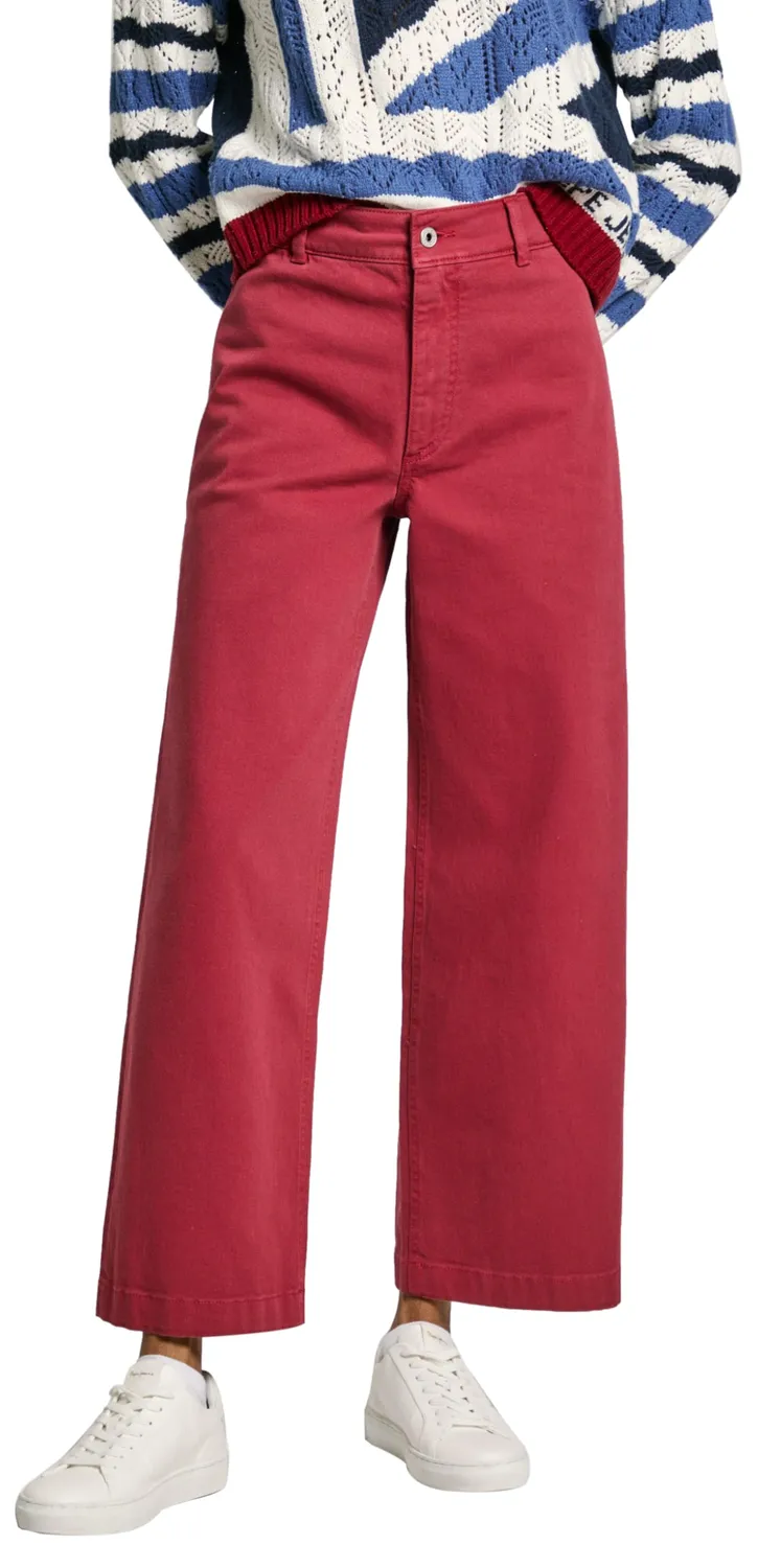 Pepe Jeans Tania pantaloni donna blu 30W gamba larga