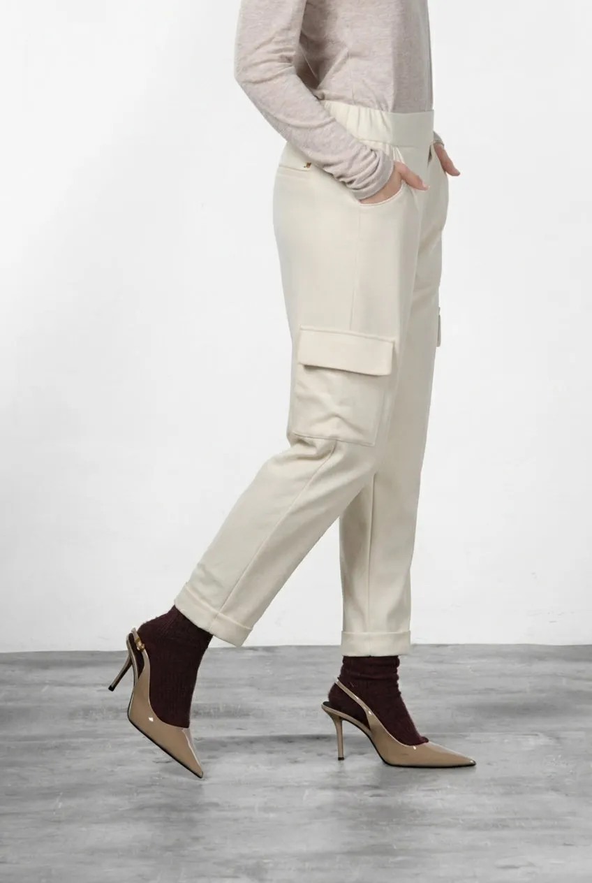 Mason's Chile Jogger cargo donna panna jersey relaxed