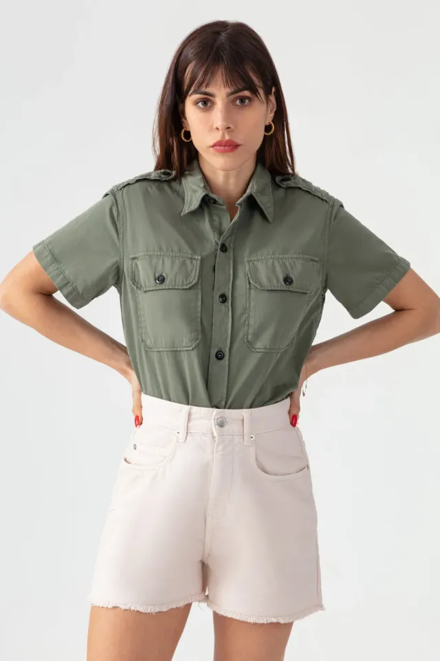acquaverde Linny shorts Natural vita alta