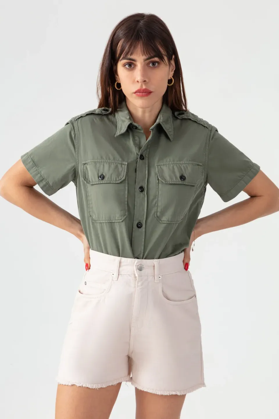 acquaverde Linny shorts Natural vita alta