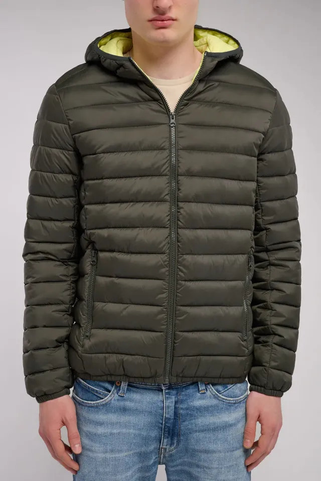Teddy Smith Blighter piumino cappuccio Deep Kaki leggero