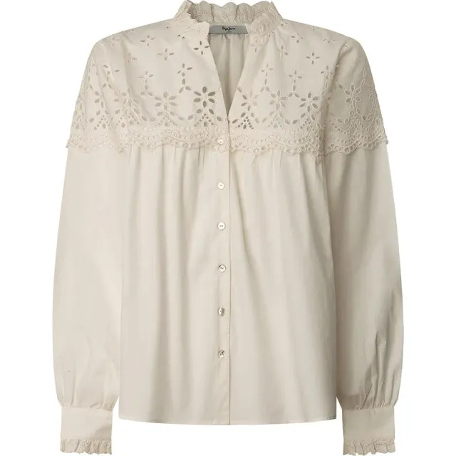 Pepe Jeans Bernadette camicia donna XS bianca pizzo
