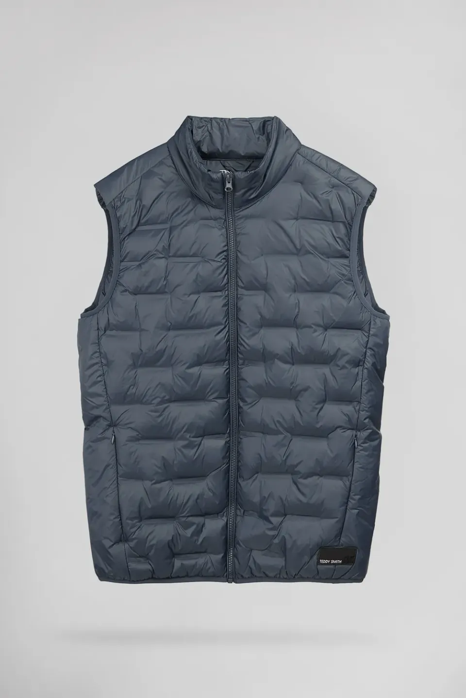 Teddy Smith B-Toran gilet uomo smanicato grigio trapunta