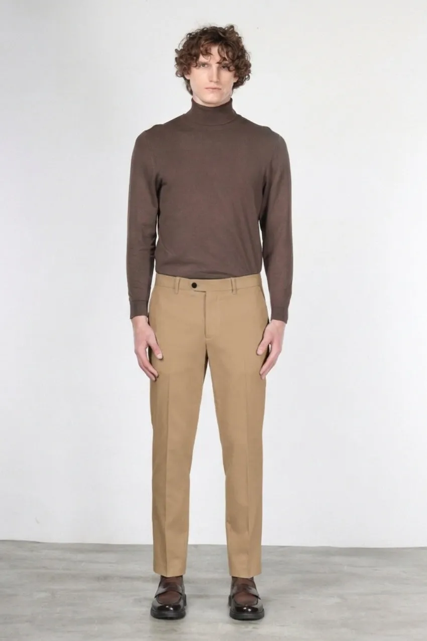 Mason's Paris pantalone chino beige scuro carrot fit
