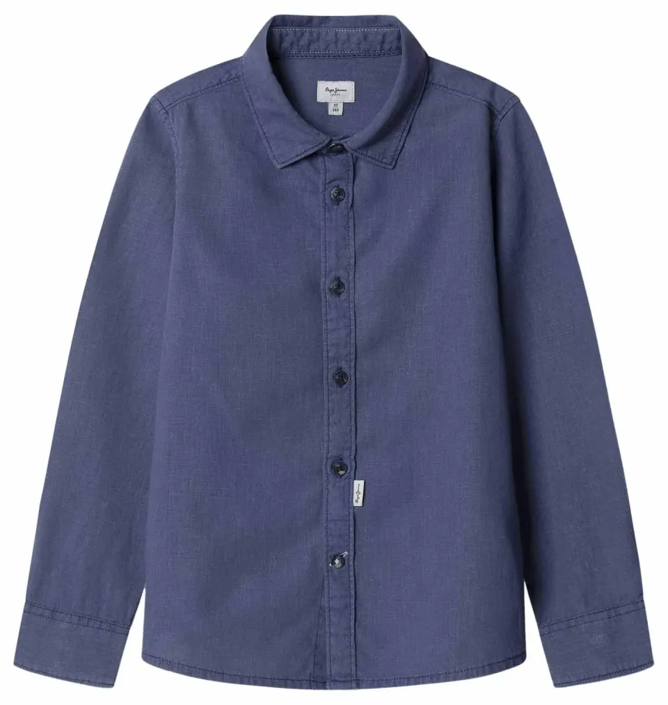 Pepe Jeans Daniel camicia bambino lino 12 anni tinta unita