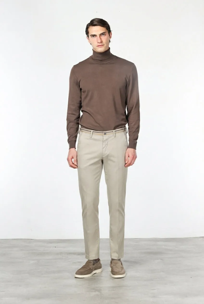 Mason's Torino Winter pantalone chino uomo slim ghiaccio