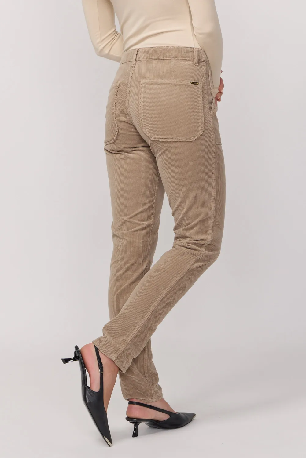 Acquaverde Pierce pantaloni Argile in velluto