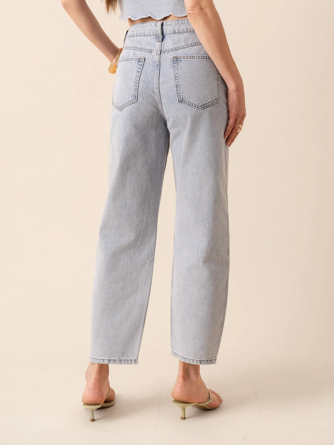 Oraije Bony jeans barrel blu chiaro