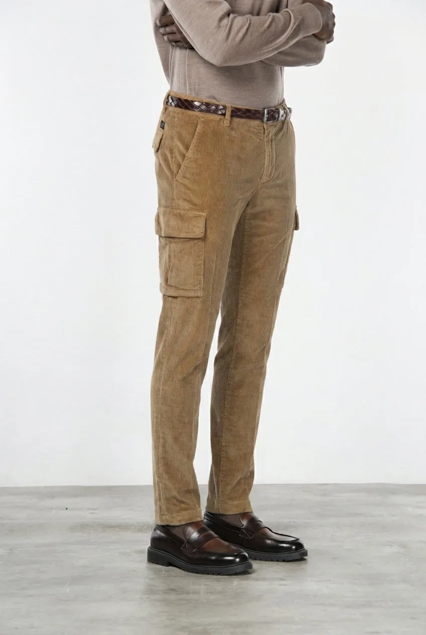 Mason's Chile Cargo Uomo Cammello Extra Slim Velluto