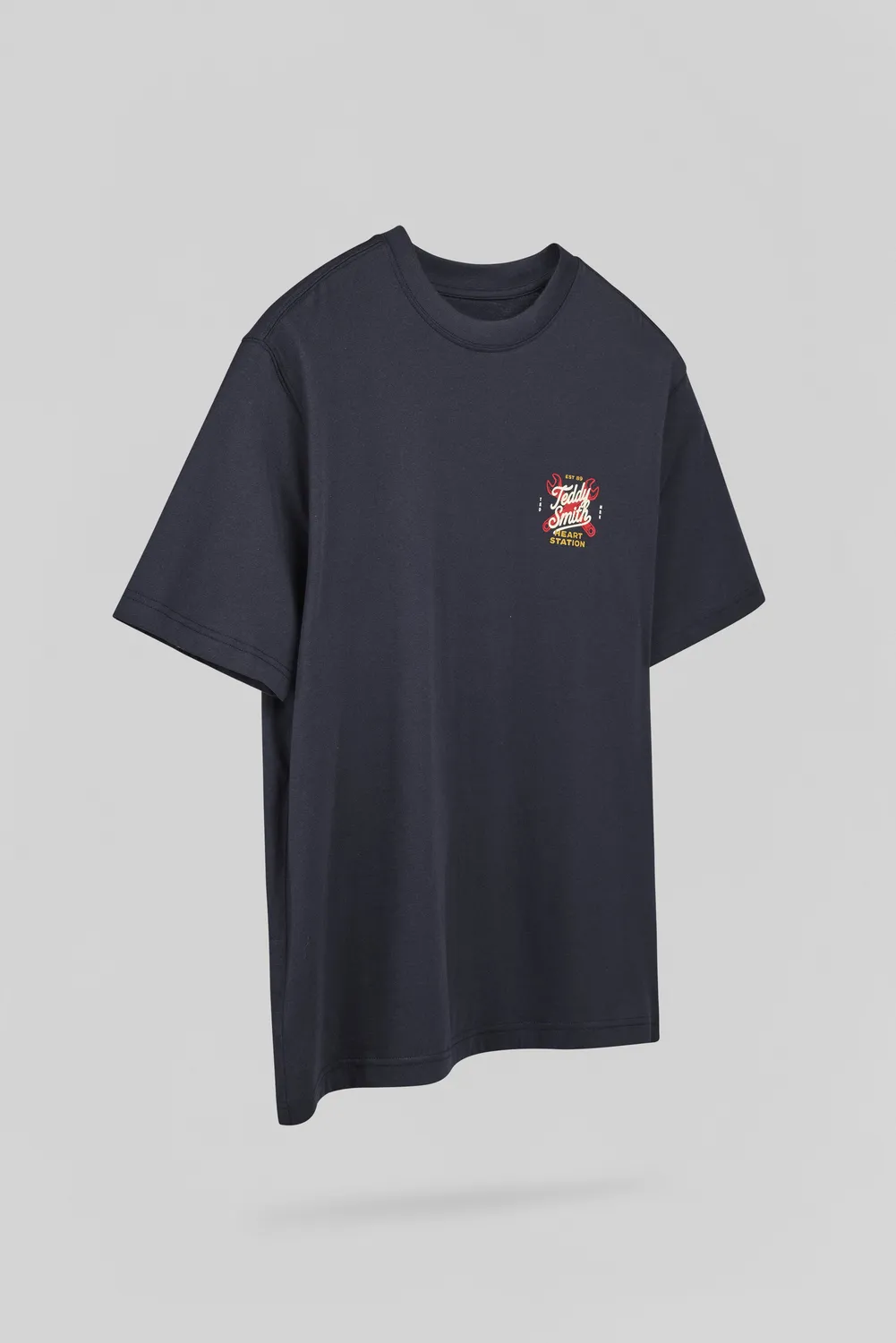 Teddy Smith T-Motorheat Dark Navy t-shirt loose fit uomo