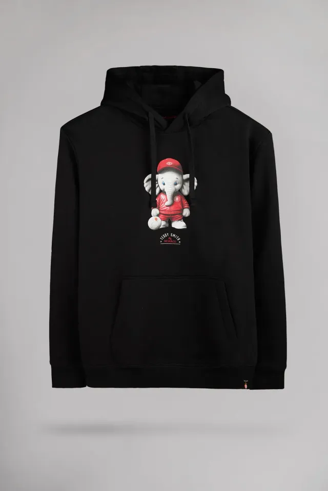 Teddy Smith S-Mascotte Hood Felpa Uomo Nero Cotone