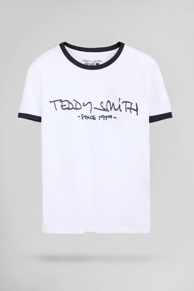 Teddy Smith Ticlass MC t-shirt girocollo bianco uomo