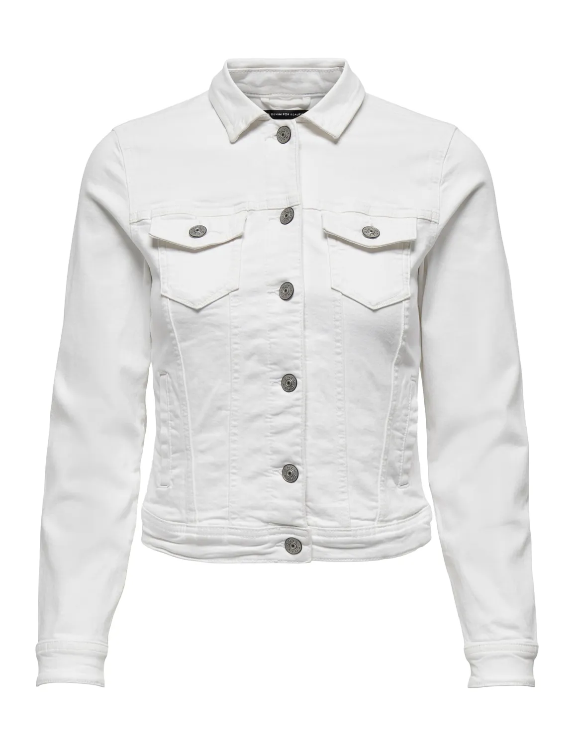 Only Tia giacca jeans donna blu cotone elasticizzato bottoni