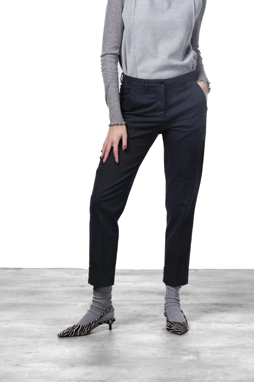 Mason's New York Carrot Chino Donna Blu Notte Carrot Fit Cotone