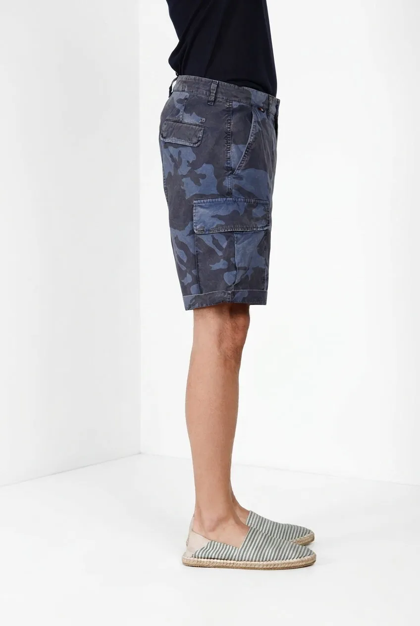 Mason's Chile M74 bermuda cargo uomo relaxed blu indaco