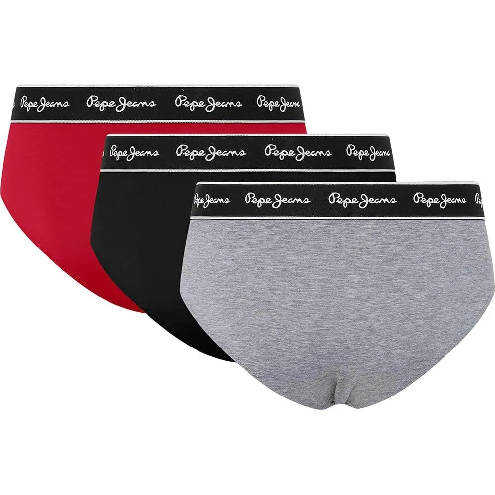 Pepe Jeans Slip Uomo 3 Pezzi Grigio Cotone