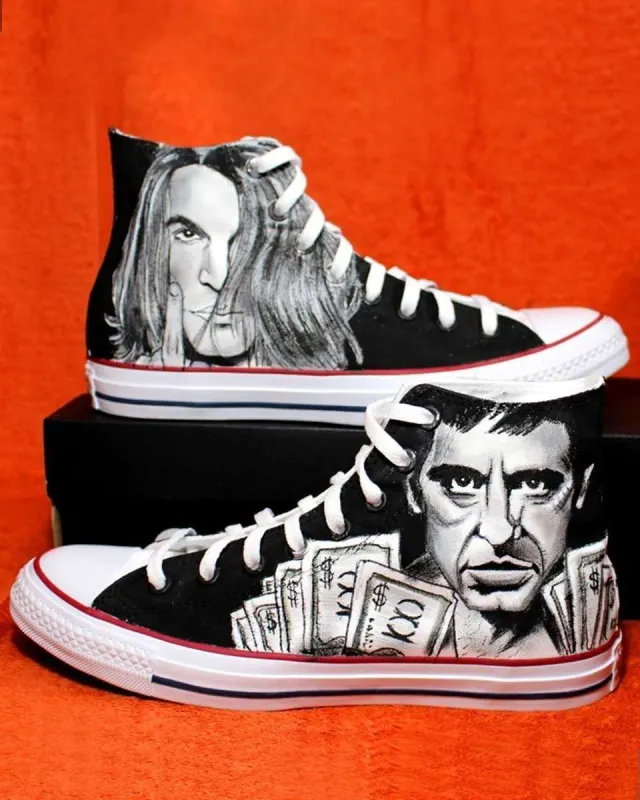 Never Say Never All Star Scarface Blow converse dipinte