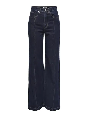 ONLY Onlhope Jeans Donna Vita Alta Blu Scuro 27W/34L