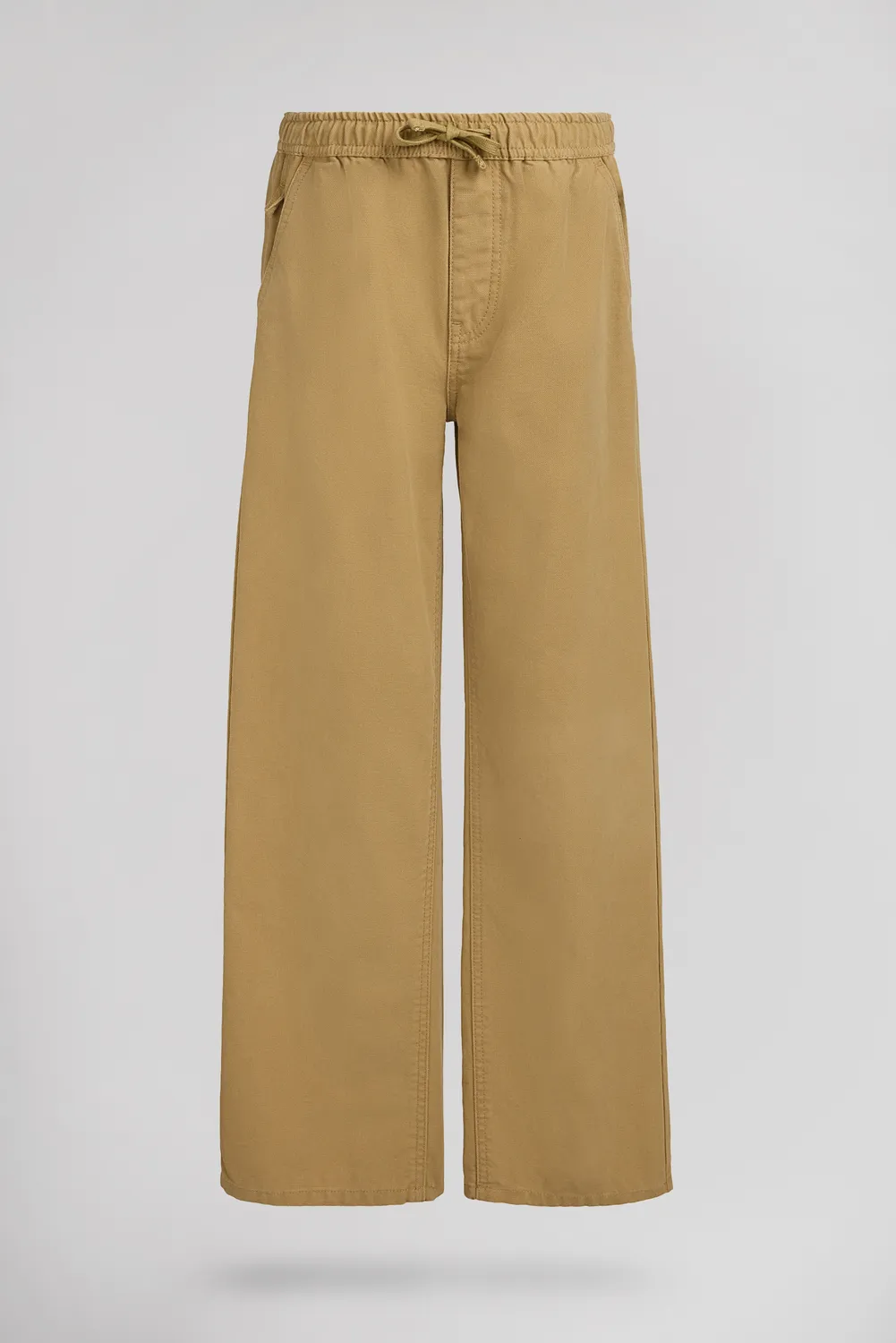 Teddy Smith P-Dexter Jr pantaloni bimbo beige tela ampia