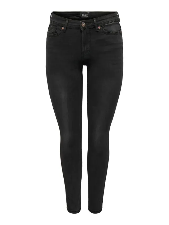Only Onlwauw jeans skinny donna nero washed M