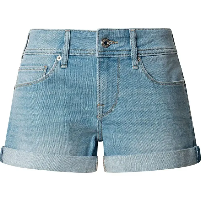 Pepe Jeans Regular Short MW Pantaloncini Donna Denim