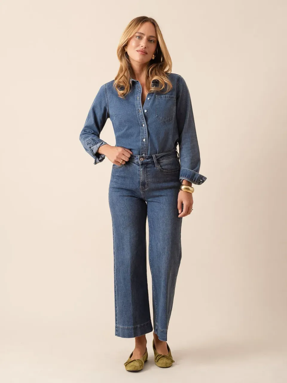 Oraije Windy Jeans Wide Blu Stone